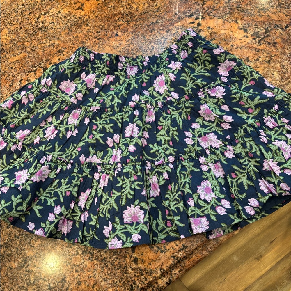 Crewcuts Pink and Green Skater Mini Skirt